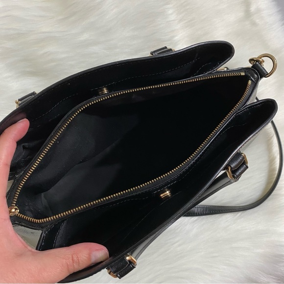 Coach LARGE Sage Carryall Crossbody Satchel Black Patent Leather - Picture 4 of 11